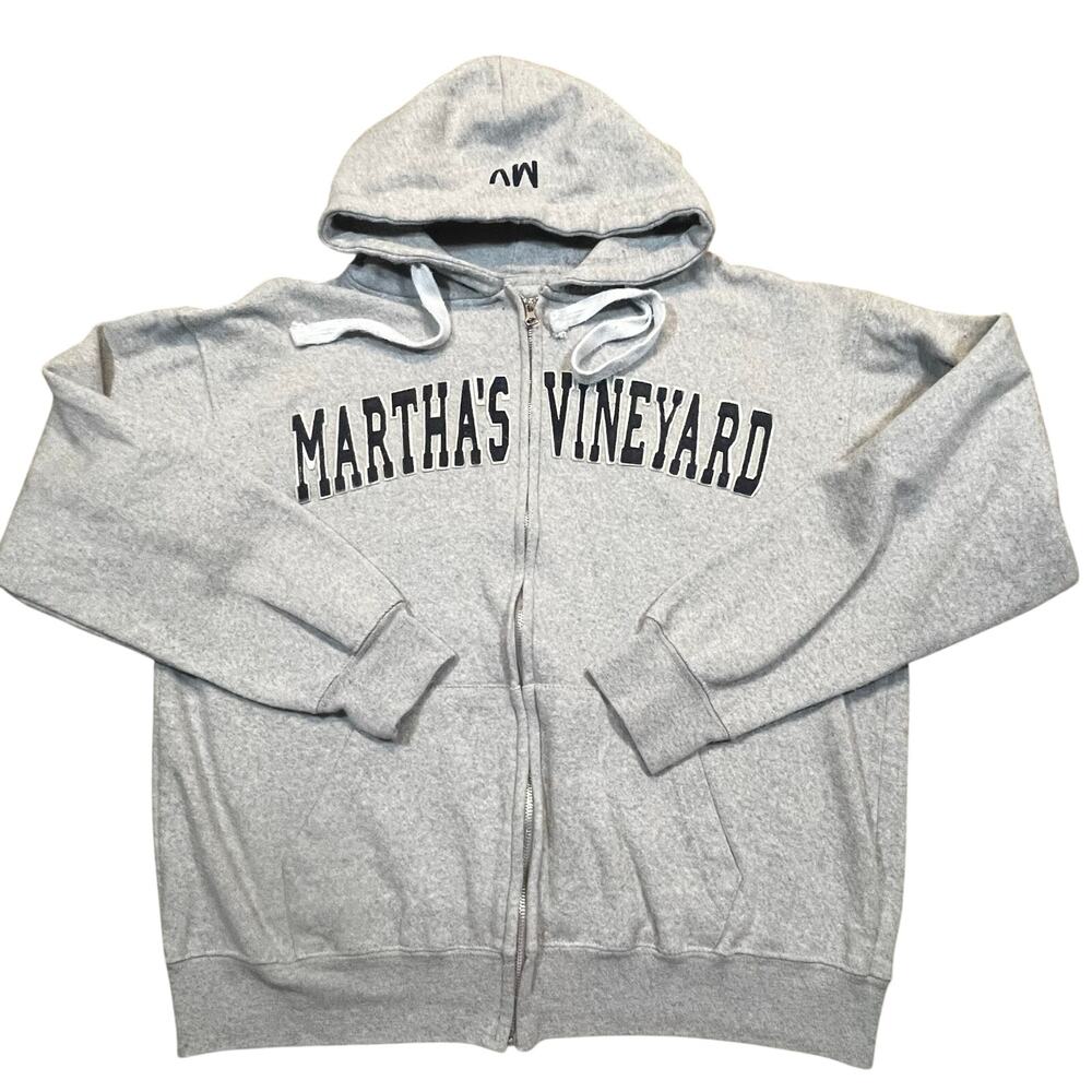 Martha’s Vineyard Vintage‎ Zip Hoodie Preppy Coastal Travel Souvenir Women M